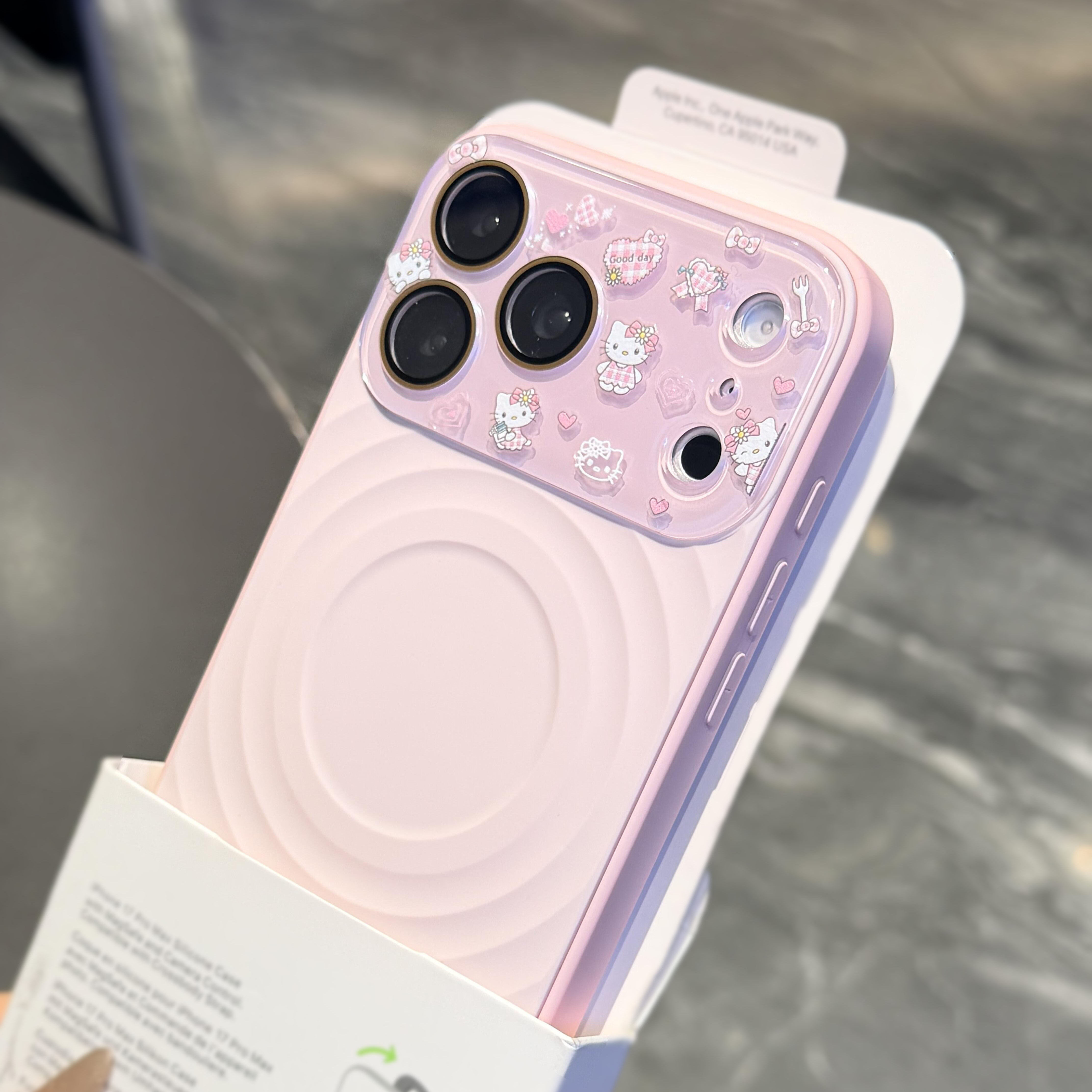 少女心ins风可爱卡通KT猫适用苹果17promax磁吸手机壳新款iphone16pro高级感15镜头膜一体全包防摔小红书爆款