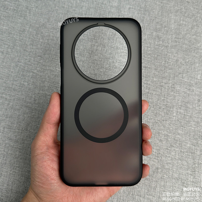 肤感磨砂半透冰雾磁吸适用华为mate80promax手机壳70新款Air荣耀magic8pro商务500/400质感x70大孔nova14防摔