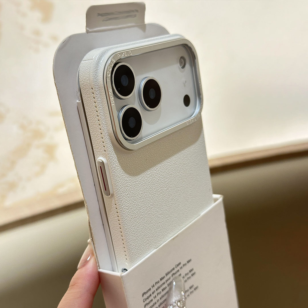 磨砂质感散热高级感白月光荔枝纹适用苹果17pro手机壳Air新款iphone16promax全包防摔15爆款14plus男女13硬12