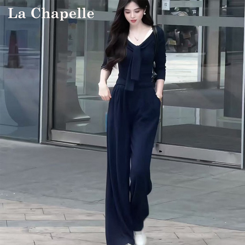 LaChapelle/拉夏贝尔2026秋季新款高级修身显瘦简约时尚套装10366