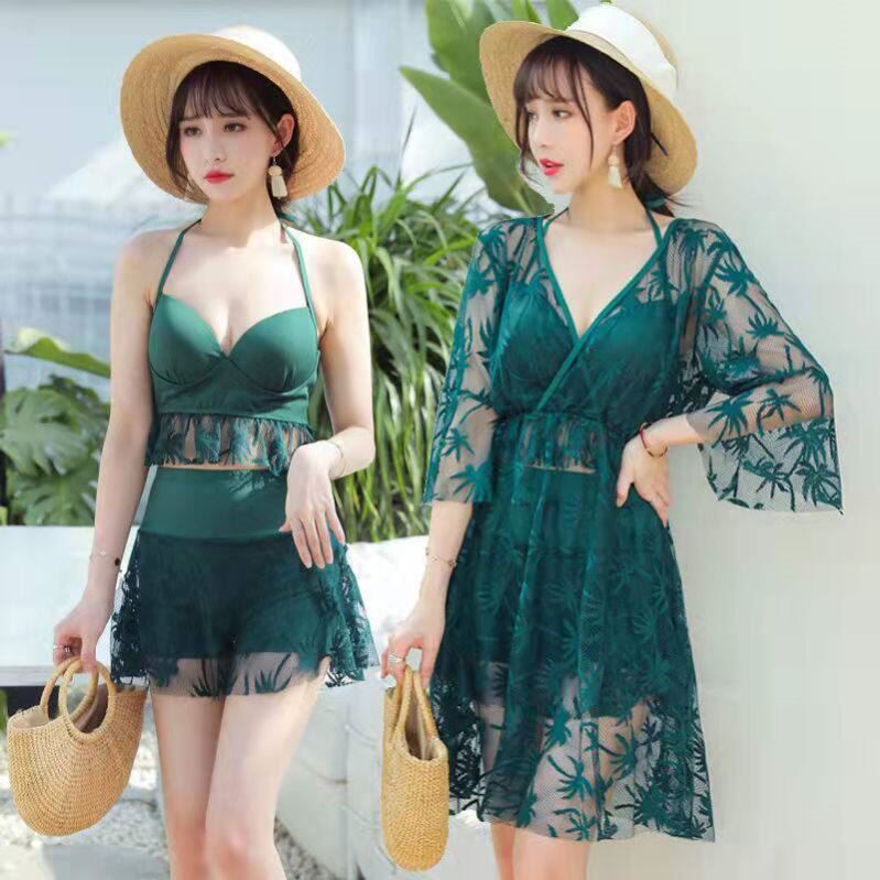 连衣裙式泳衣显瘦大码胖mm分体式游泳衣女2026年新款泡温泉ins风