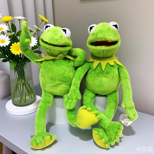 科密特青蛙公仔芝麻街青蛙毛绒玩具大手偶kermit frog puppet木偶