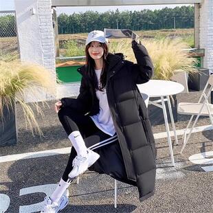 CV凸乆鸟羽绒服北电中戏女超长款过膝加厚冬季2025年新款连帽外套