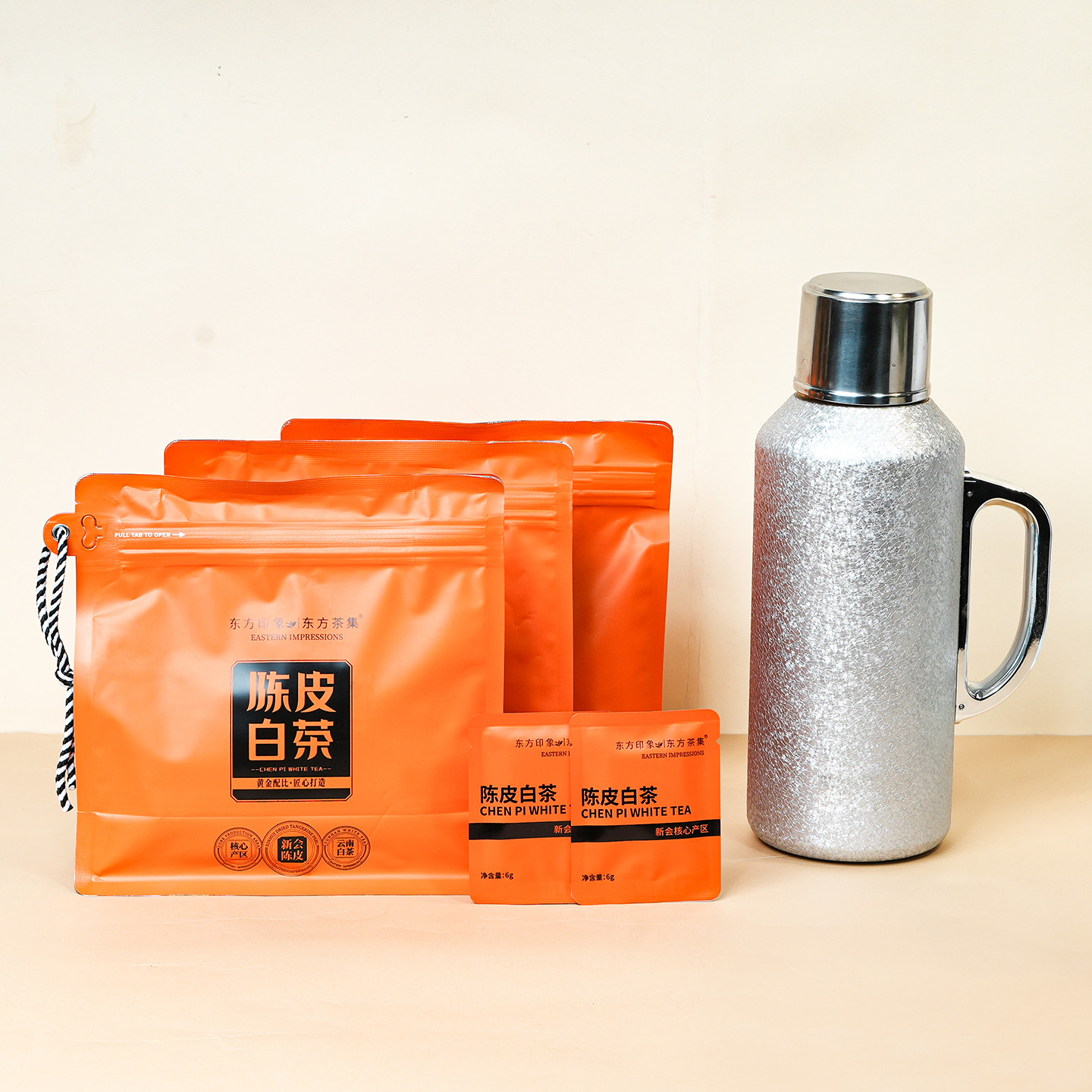 东方印象陈皮白茶景谷陈皮白茶官方旗舰店焖茶叶老白茶方片茶礼袋