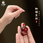 紫檀十二生肖蛇马狗猴虎鸡龙牛鼠兔羊猪毛衣链本命年吉祥物护身符