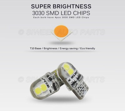 2 PCS W5W Car Led Bulbs 194 147 T10 Non Polar Silicone Shell