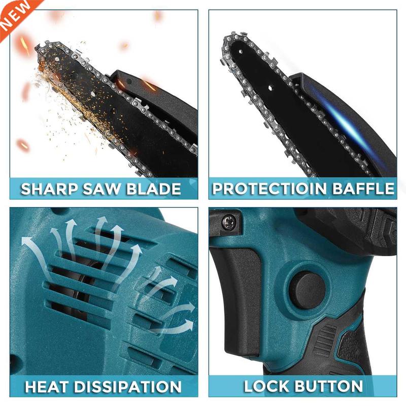 6 Inch Electric Chainsaw Cordless Handheld Pruning Saw Porta