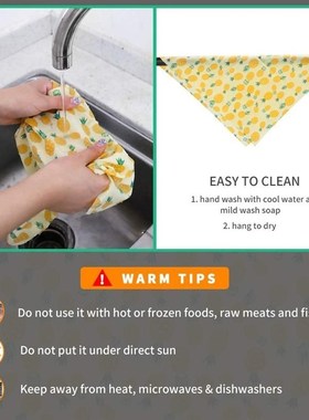 3Pack Beeswax Wrap Eco Friendly Kitchen Wrap Replacement Or