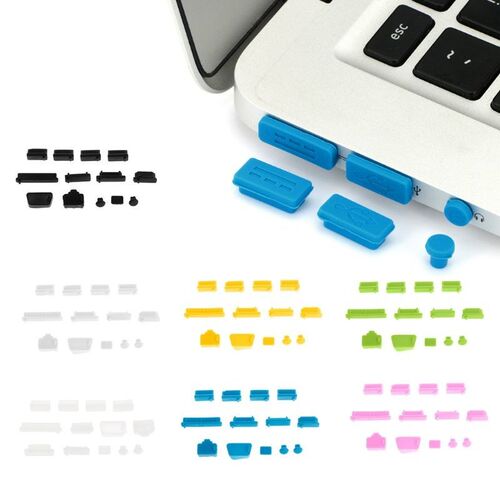 13PCS Anti-Dust Plugs Soft Silicone Port USB Protector Set L