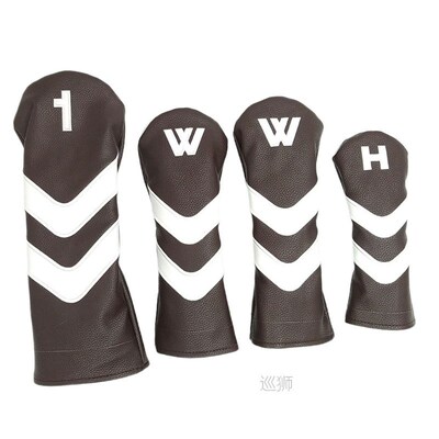 4pcs Golf Head Cover Driver Fairway Wood Covers Protector Sl