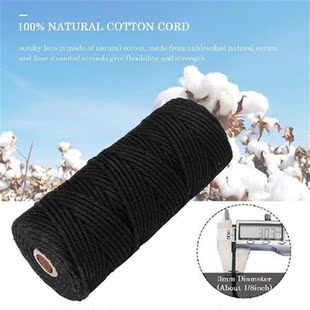 3 Strands 2mm/3mm Macrame Cord Cotton Twisted Rope String