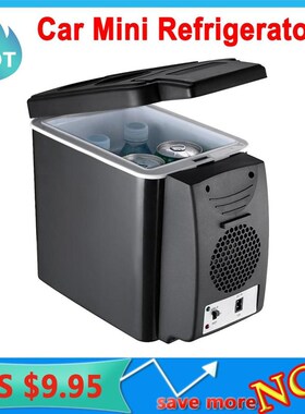 Portable 12V 6 Liter Car Mini Refrigerator Lightweight Dual-