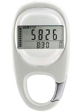 3D Induction Pedometer Electronic Pedometer With Carabiner