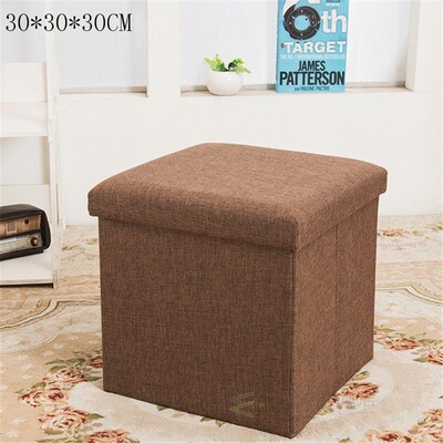 NEW! Multifunctional Foldable Fabric Storage Stool Bench Box