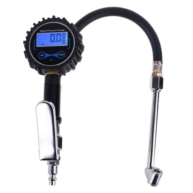 Car Truck Digital Tire Inflator Pressure Gauge with Dual Hea