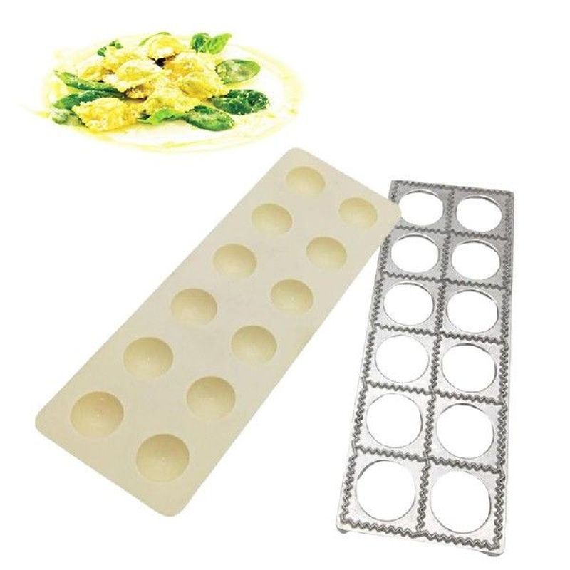 Italian Pasta Mold Ravioli Tray Plate Pin Square Edges