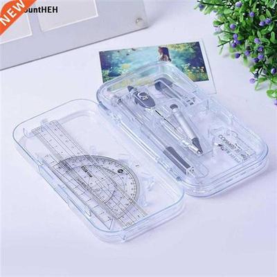 1 set Simple Style Protractor Compass Straight Ruler Ruler