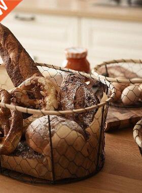 Iron Wire Weaved Storage Basket Egg Basket Kitchen