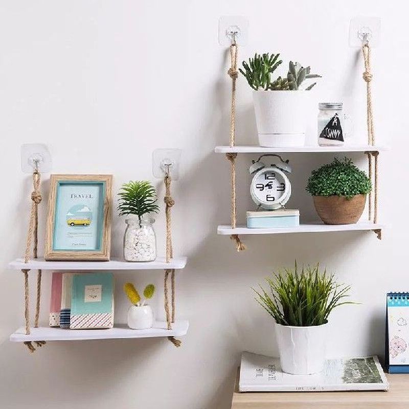 storage shelf rack decorative wall shelves hooks on the