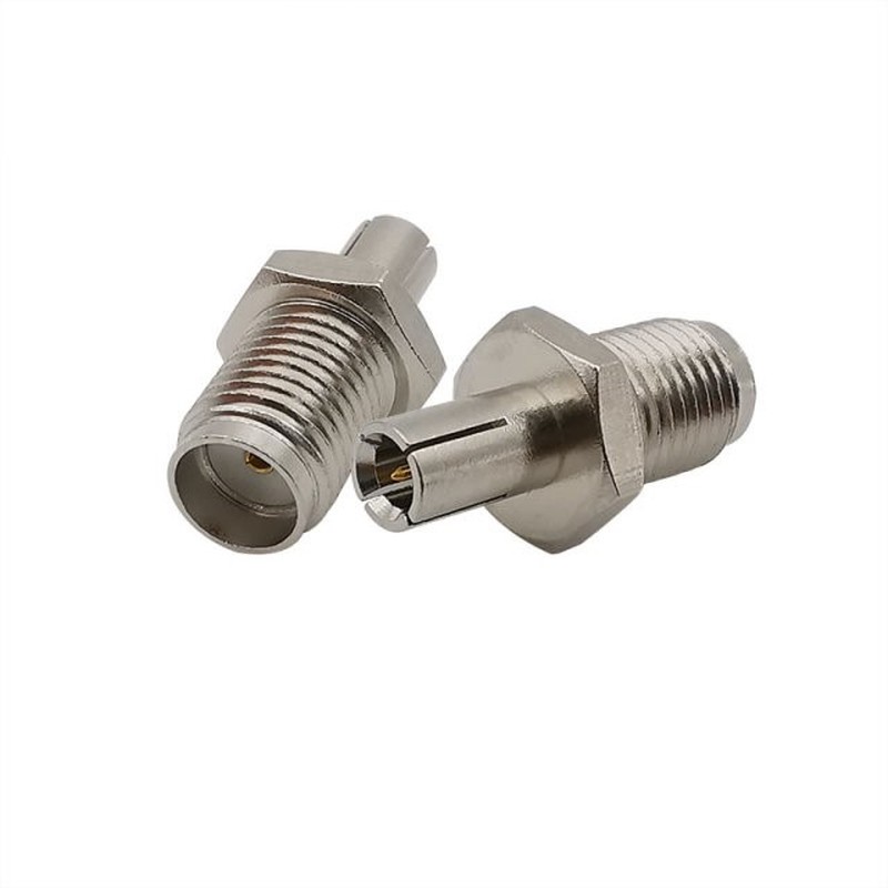 2Pcs/lot Nickel-Plated SMA Female Jack to TS9 Male Plug Stra