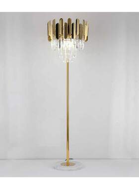 New Luxury Modern Crystal Gold Stand Floor Lamp LED For Bedr