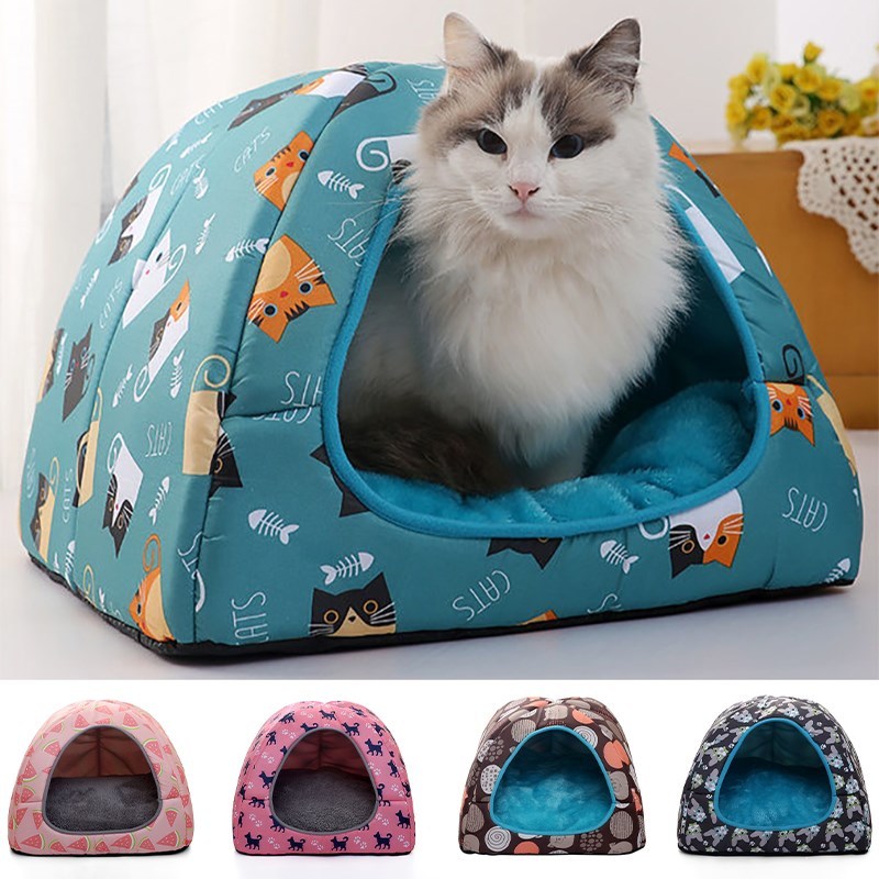 Warm  Bed Small Dogs Kittens House Pet Basket Cushion