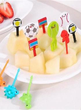 10pcs Cute Mini Animal Farm Cartoon Food Picks Children