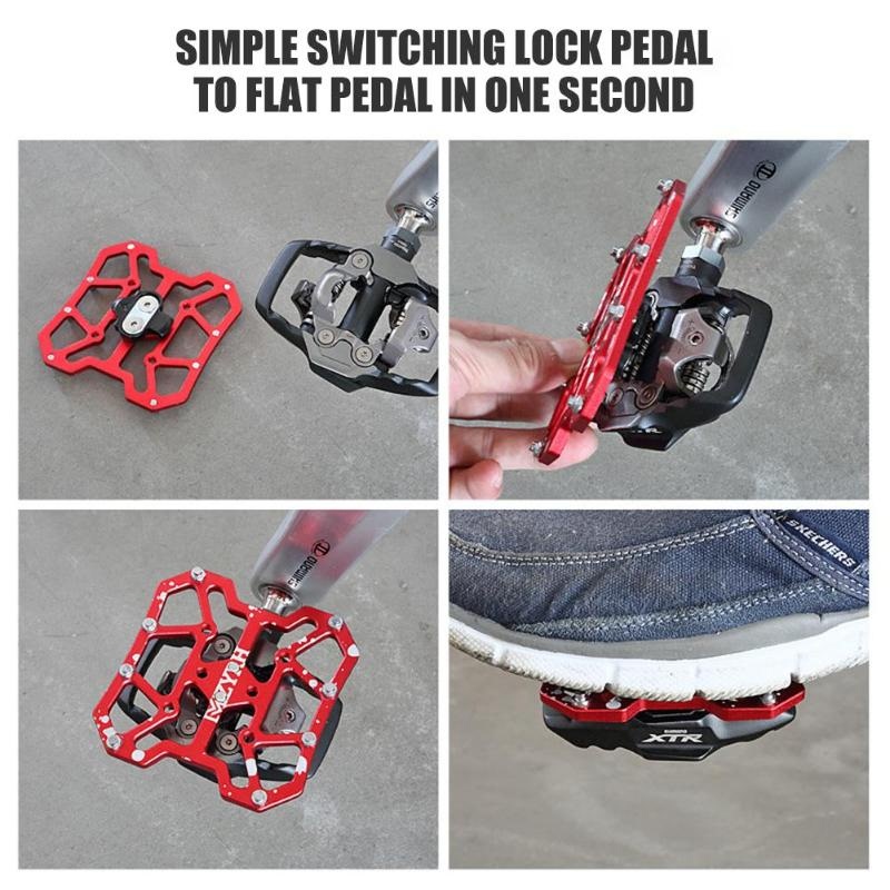 2pcs Aluminum Alloy Bicycle Clipless Pedal Platform Adapters