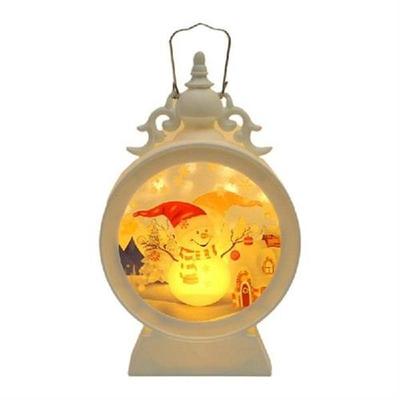 Lighted Christmas Wind Lantern Santa Snowman Battery