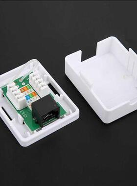 2Pcs Cat6 RJ45 8P8C Surface Mount Box Single Port Desktop In