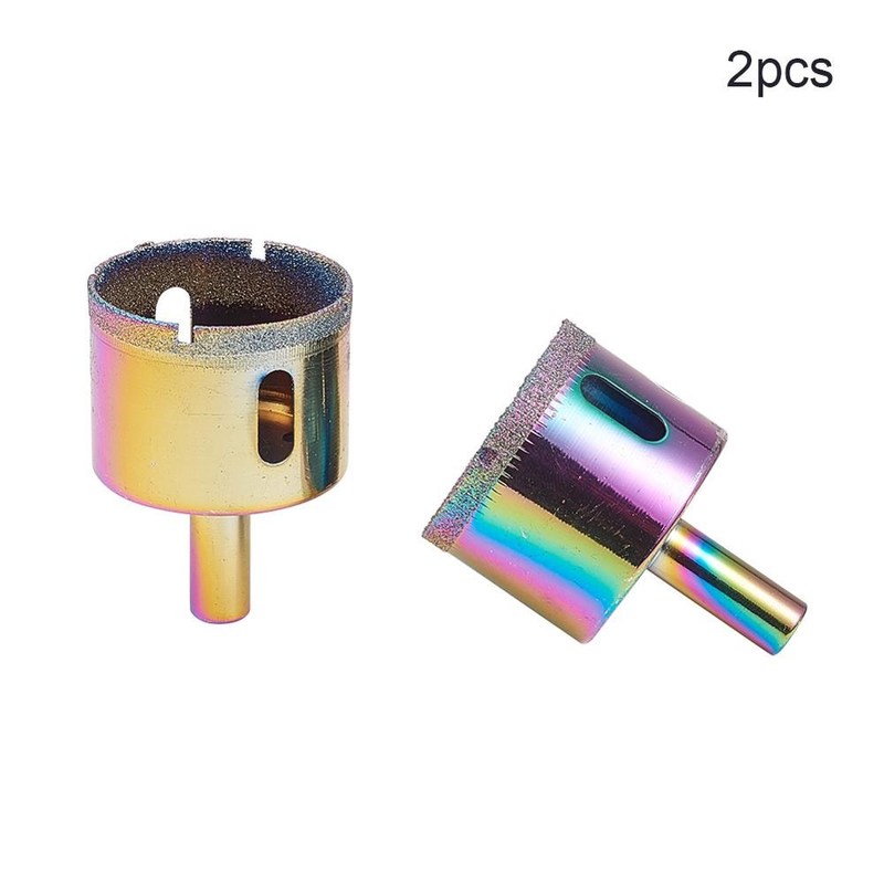 Utoolmart New 2Pcs Colorful 3mm-55mm Dia Marble Glass Diamon