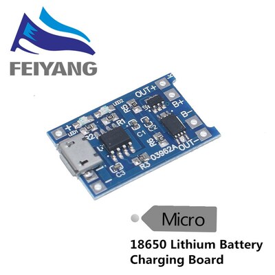 10pcs Micro USB 5V 1A 18650 TP4056 Lithium Battery Charger M