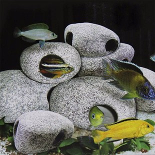 1pc Aquarium Cichlid Stone Ceramic Rock Cave Aquarium Decor