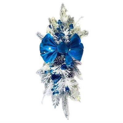 Teardrop Swag For Front Door Cordless Fairy Lights Holiday