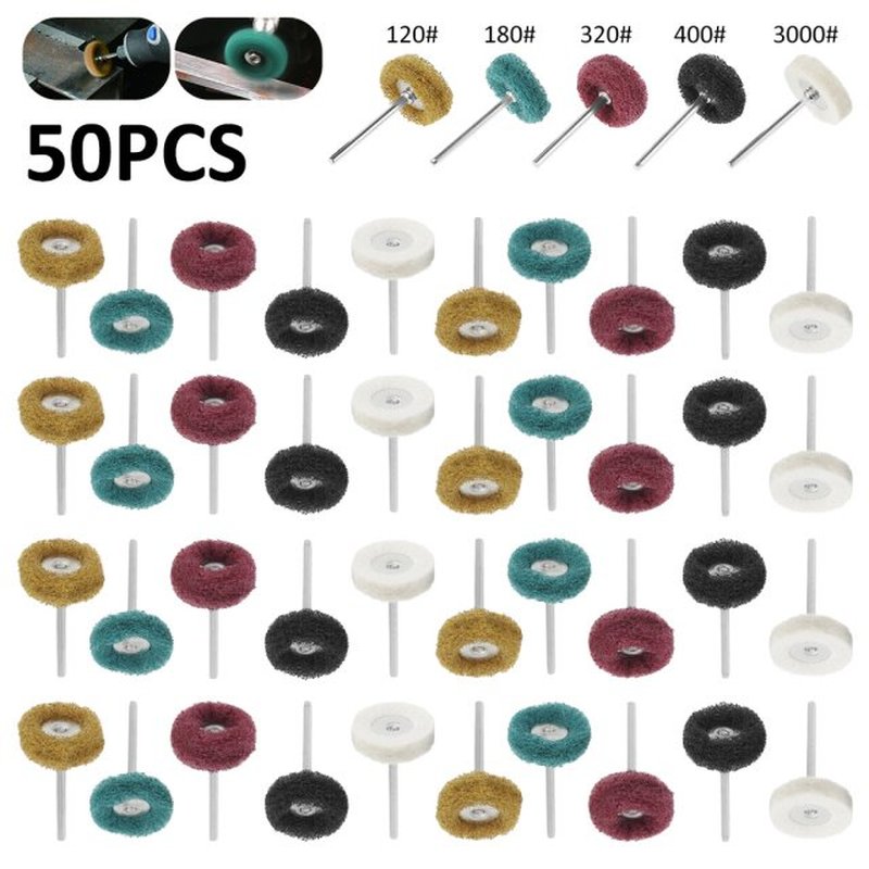 50Pcs Abrasive Buffing Polishing Wheel Multipurpose Grinding