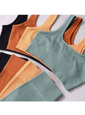Conjunto de Yoga sin costuras para mujer, ropa de gimnasio,
