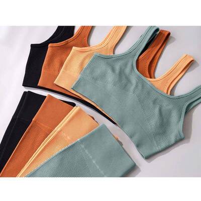 Conjunto de Yoga sin costuras para mujer, ropa de gimnasio,