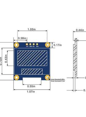 JBS 6PCS 0.96 inch OLED Disply Module 12864 128X64 Pixel