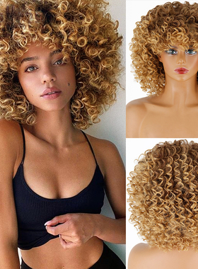 Synthetic Blonde Curly Wig Blonde Afro Curly Wigs Synthetic