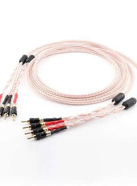 Pair 8tc 16core occ copper HiFi Speaker Wire hi-end Speaker