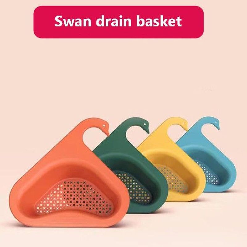 2pcs Kitchen Triangular Leftover Sink Drain Rack Shelf