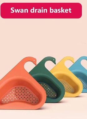 2pcs Kitchen Triangular Leftover Sink Drain Rack Shelf