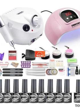 Nail Gel Polish Set With 120W UV LED LAMP 10/20 Colors Gel