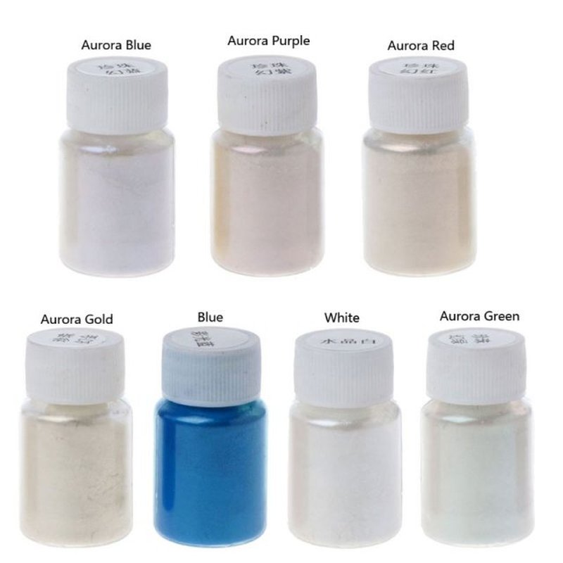 7 Colors Magic Aurora Resin Mica Pearlescent Pigments Kit Co