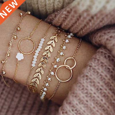 Tocona Bohemian Gold Tassel Bracelets for Women Boho Jewelry