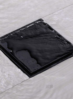 Square Anti-odor Floor Waste Grates 100X100 Shower Drain Bla