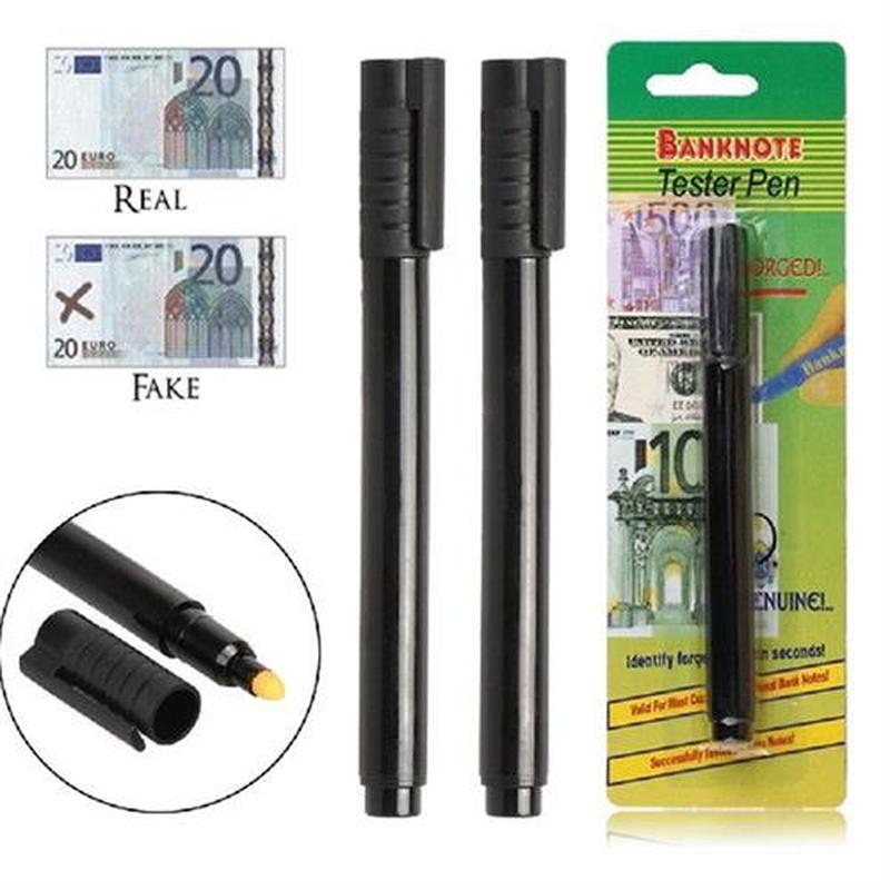 2pcs Money Checker Currency Detector Fake Banknotes Tester