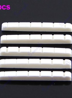5Pieces/set Unbleached Curved Slotted guitar Bone Nut Flat B