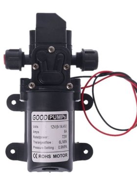 DC 12V 130PSI 6L/Min Water High Pressure Diaphragm Self Prim
