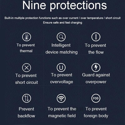 Wireless Charger 6 in 1 10w Qi Fast Stand Carga Rapida Dock